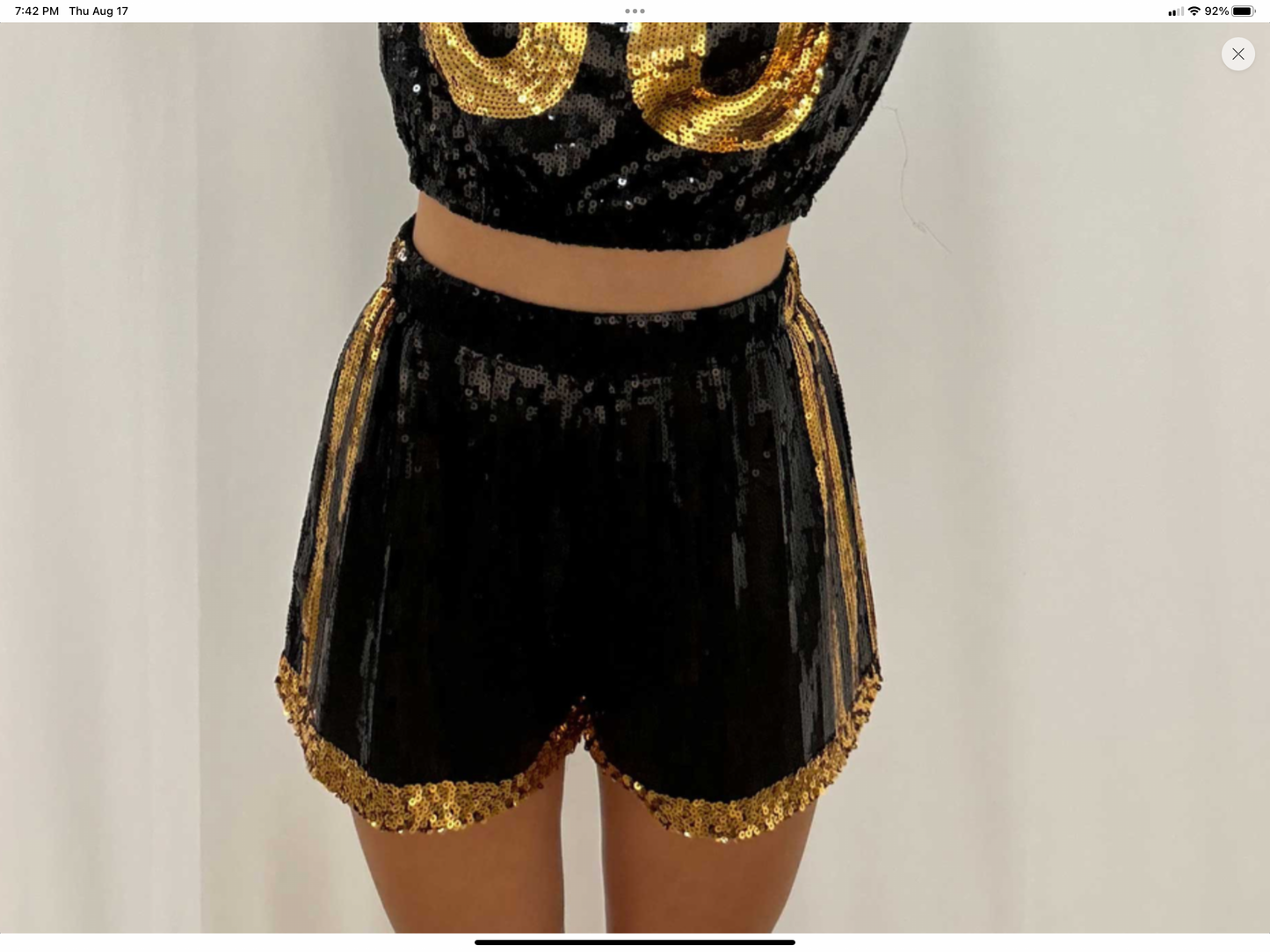 Game Time Sequin Shorts