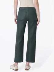 COATED Crop Straight Jeans