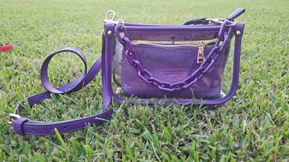 Jessica Vegan Clear Crossbody Bag