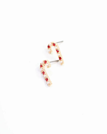 Kris Kringle Candy Cane Stud Red