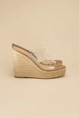 Big Fan Slip On Wedge - Clear