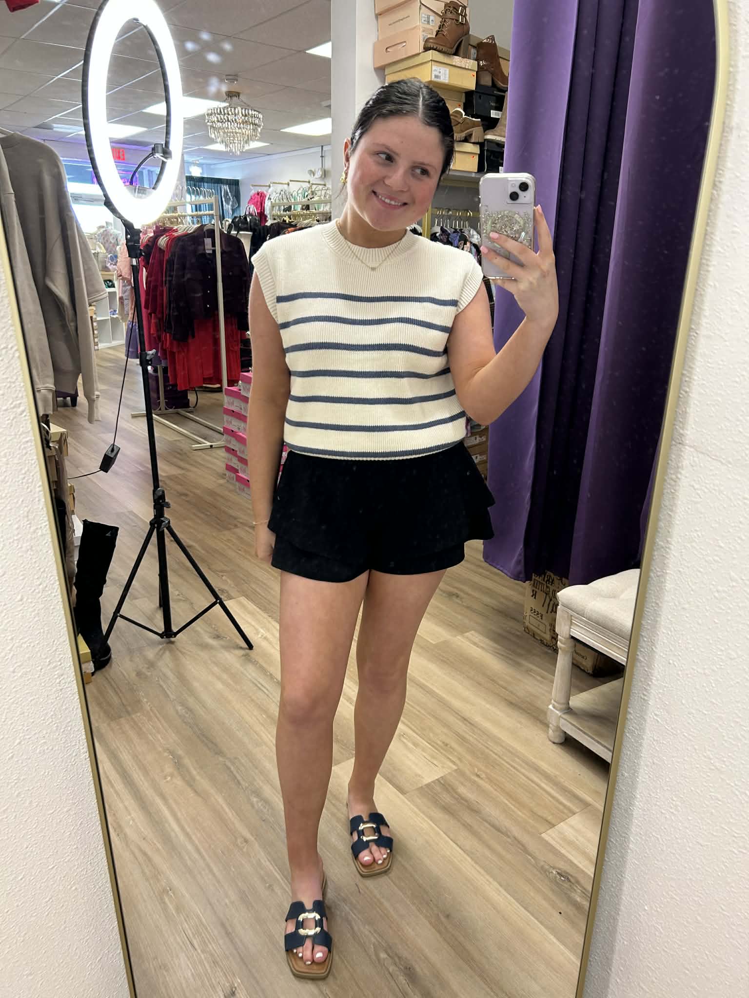 Bliss- Striped Sweater Top