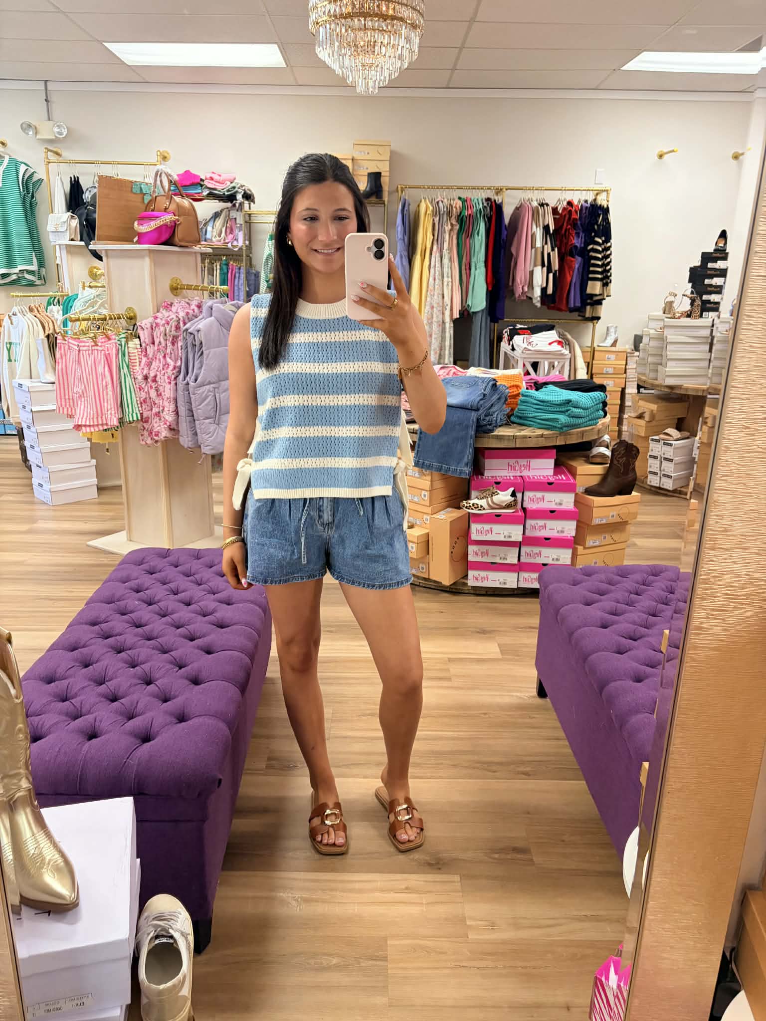 Maci- crochet side tie top