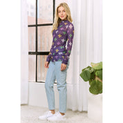 Mardi Gras Fleur De Lis Mesh Top