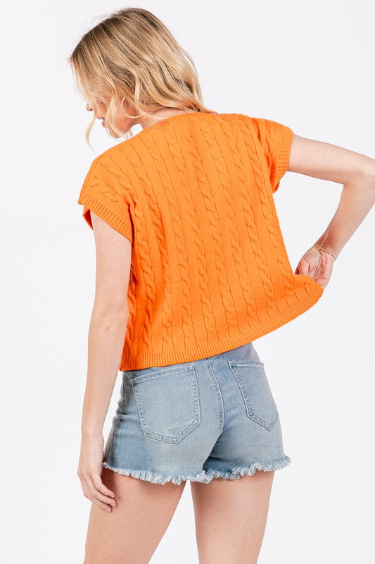 Cable Knit Sweater Top