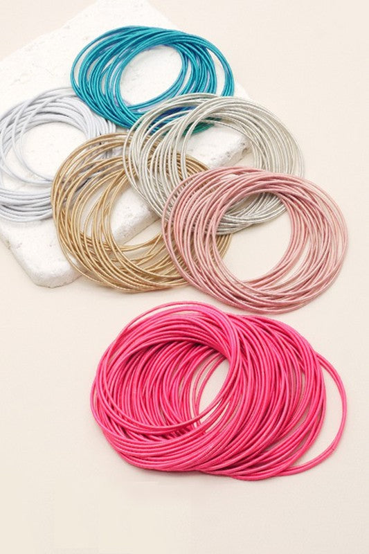 Stretchy Guitar String Bracelet Stack
