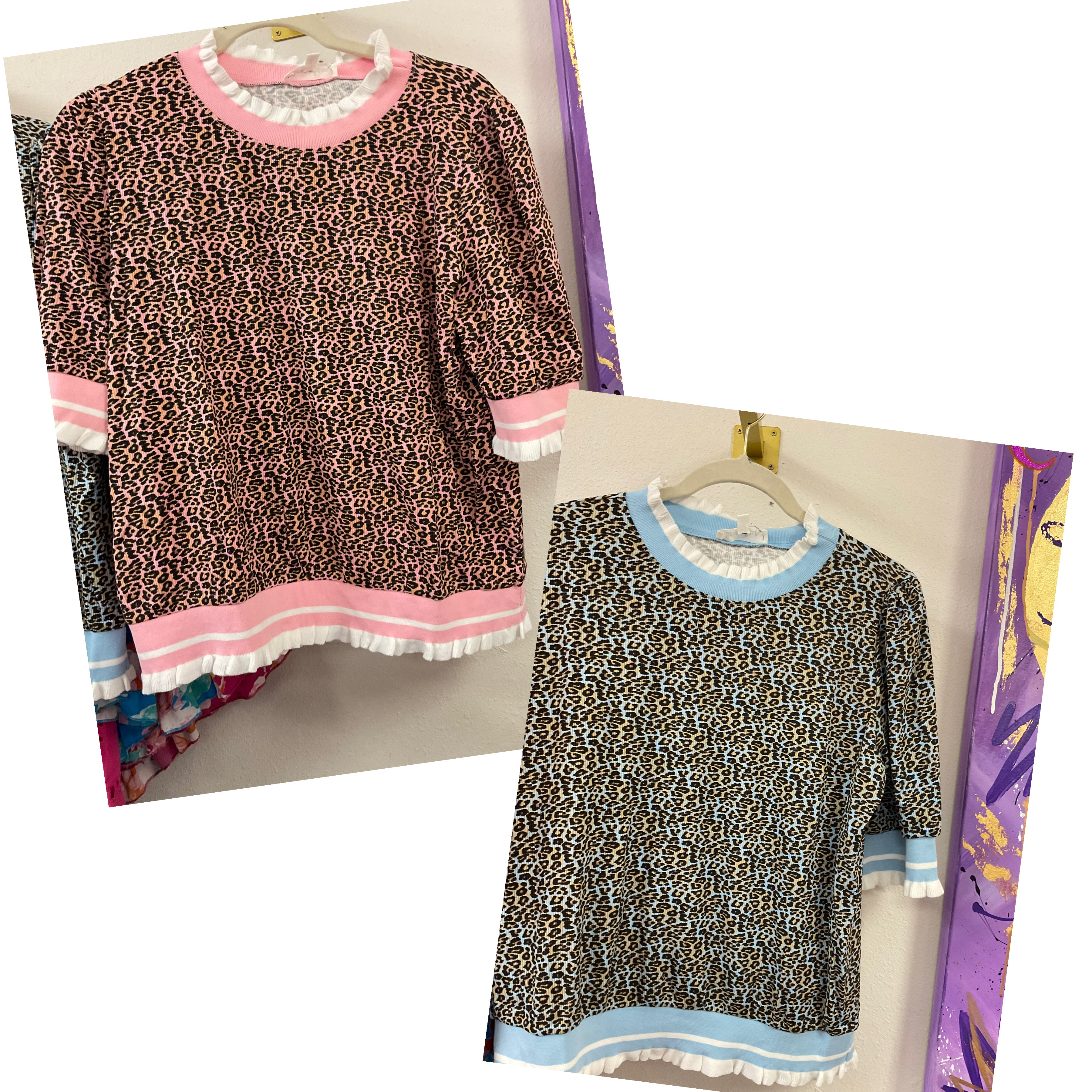 Sienna Ribbed Leopard Print Knit Top