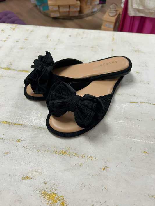 NOTION-Black Bow Sandal