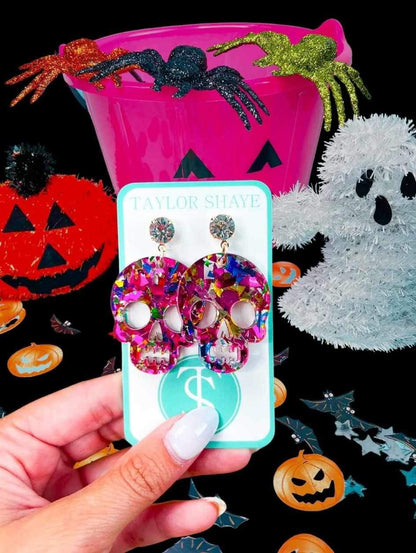 Taylor Shaye Multi-Dimensional Skull Earrings