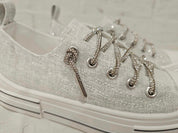 Aman Rhinestone Lace up Tennis