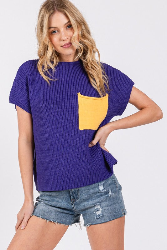 Team Spirit Contrasting Pocket Sweater