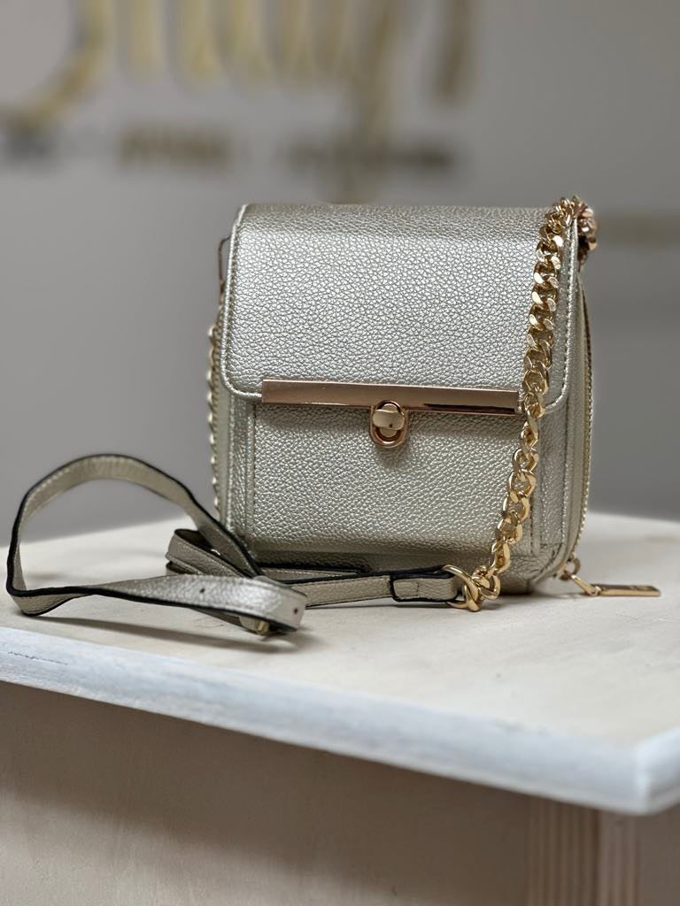 Odette Square Crossbody - LIGHT GOLD