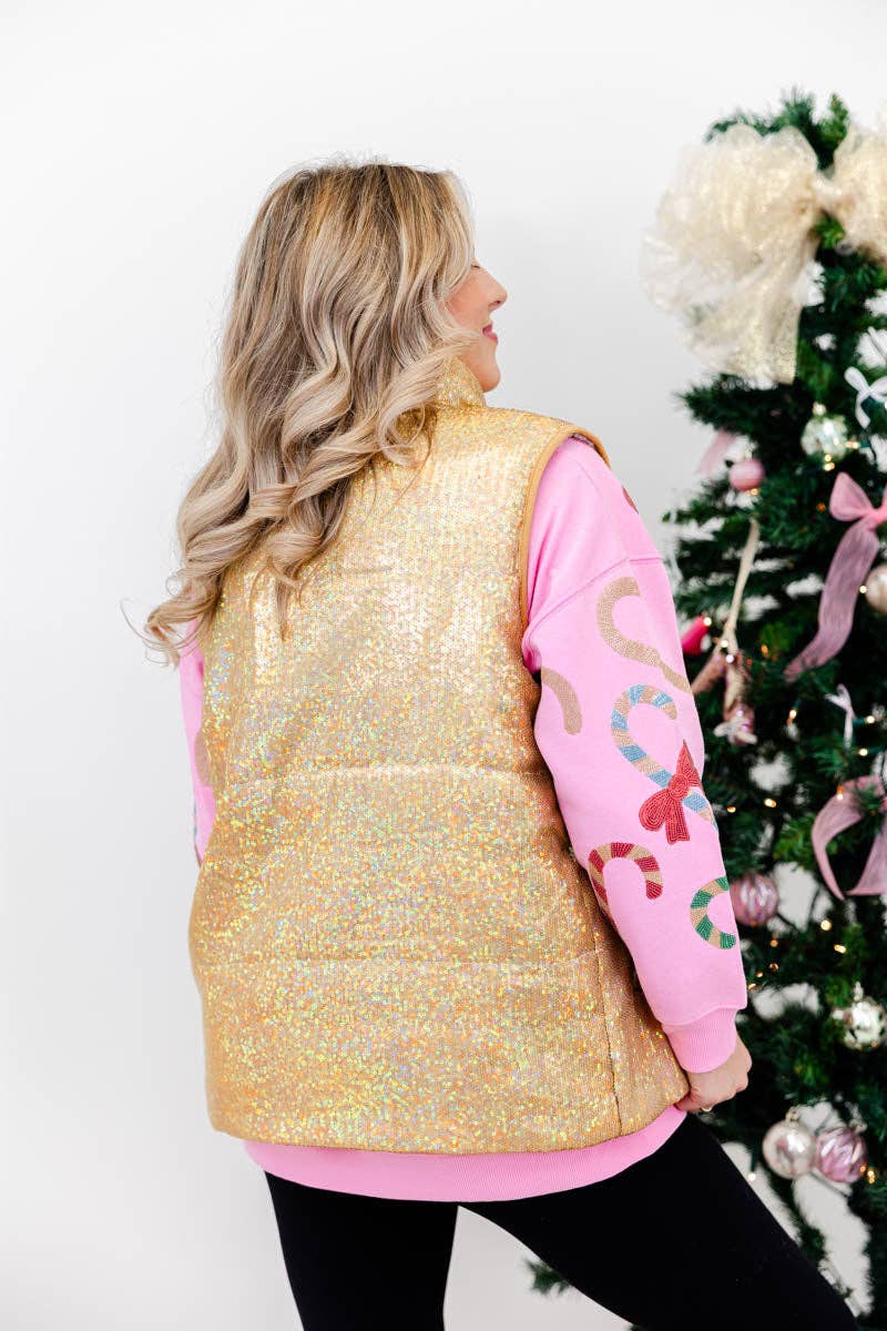 Festive Glow Sequin Vest