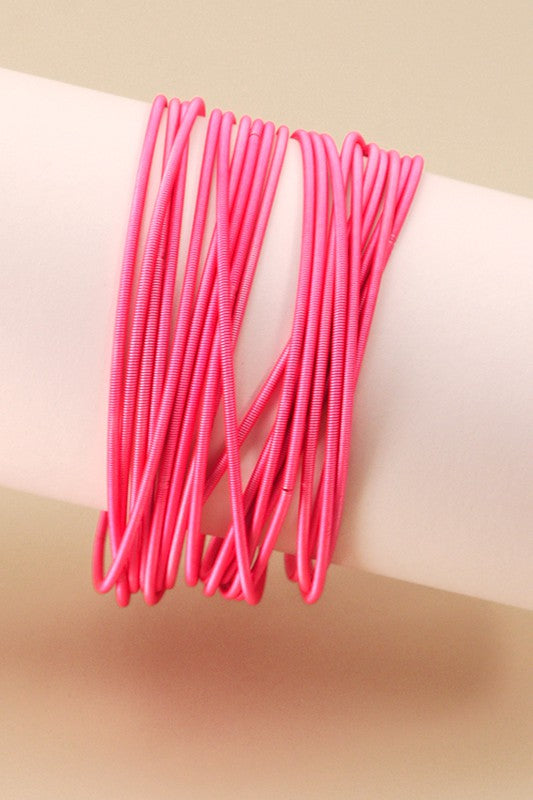 Stretchy Guitar String Bracelet Stack