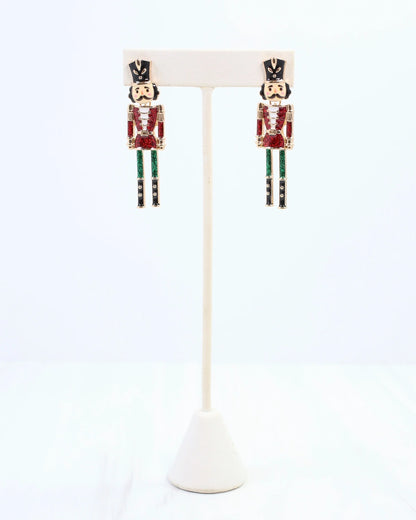 Naughty or Nice Nutcracker Earring Red