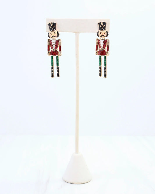 Naughty or Nice Nutcracker Earring Red