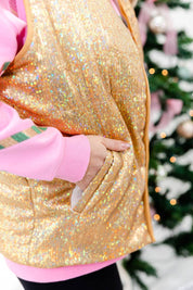 Festive Glow Sequin Vest