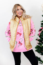 Festive Glow Sequin Vest