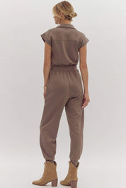 Sleeveless Drop Shoulder Jumpsuit