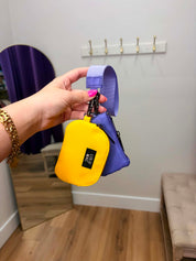 Purple/Yellow Lulu Mac Double Pouch Wristlets