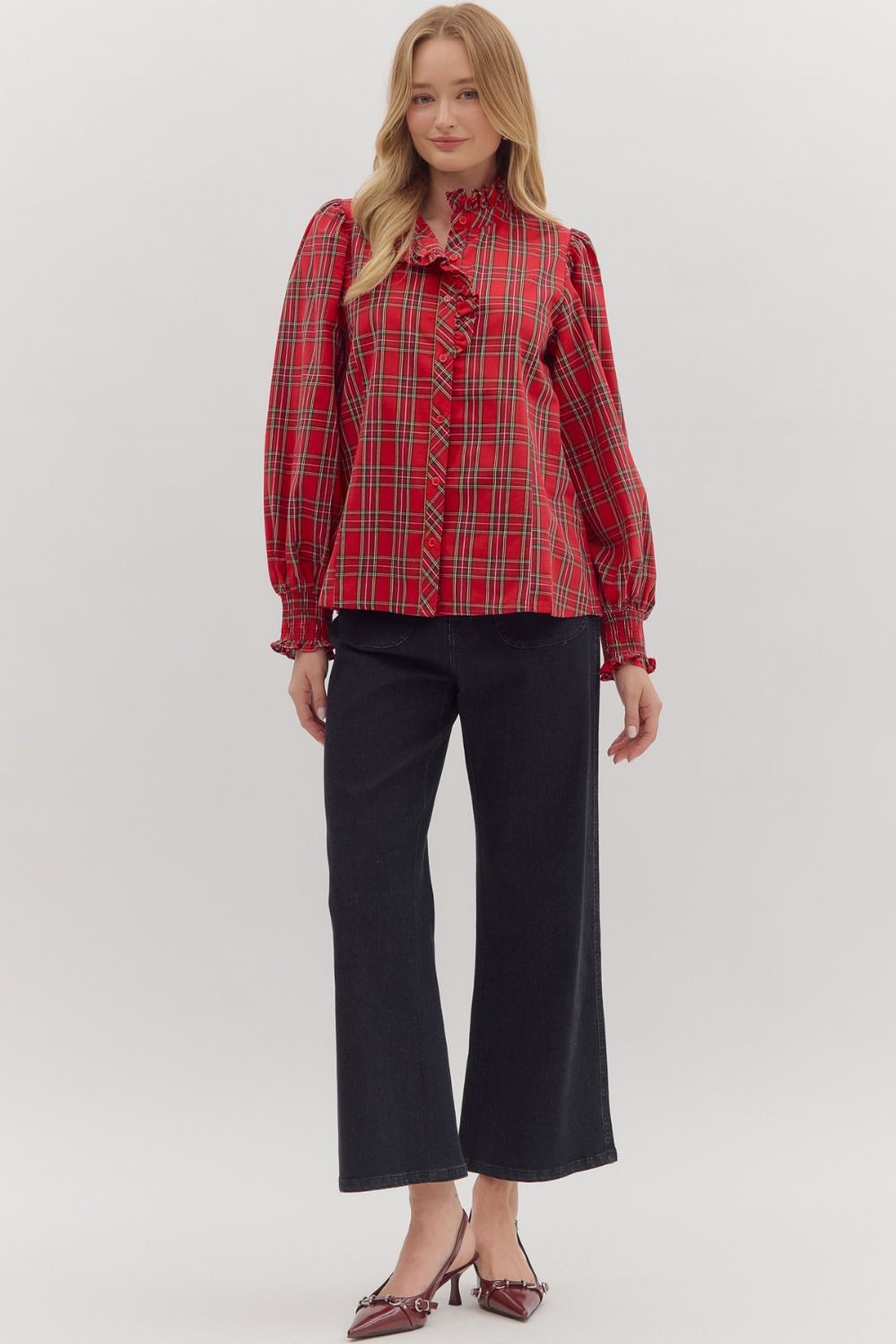 Wrapped in Plaid Top