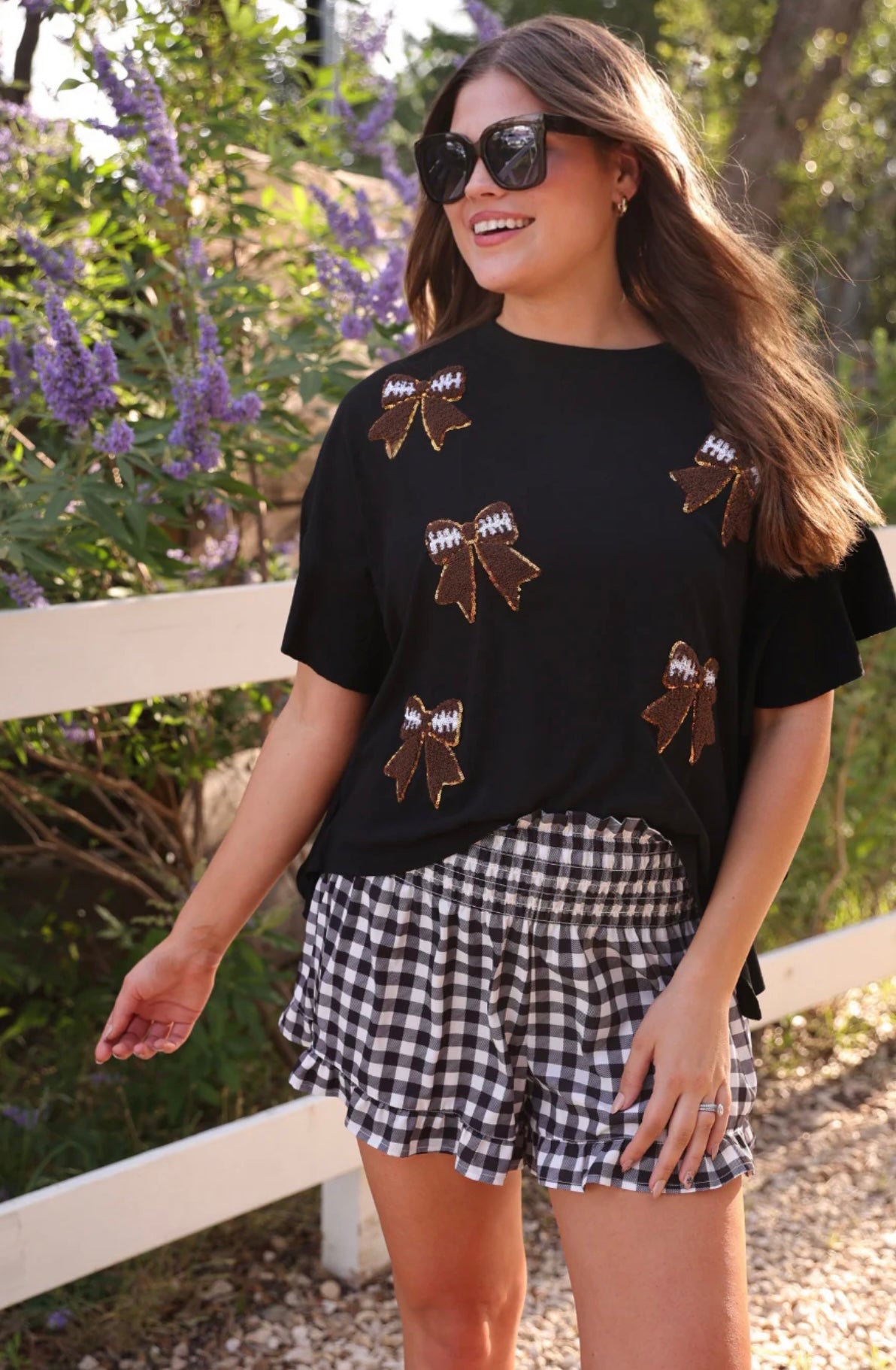 Sideline Sparkle Ruffle Top – Shay's