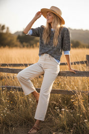 Sienna Ribbed Leopard Print Knit Top