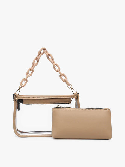 Jessica Vegan Clear Crossbody Bag