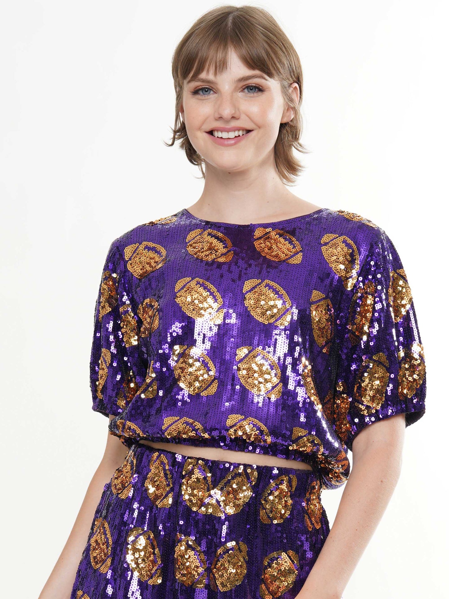 Sequin Football Bubble Shirt