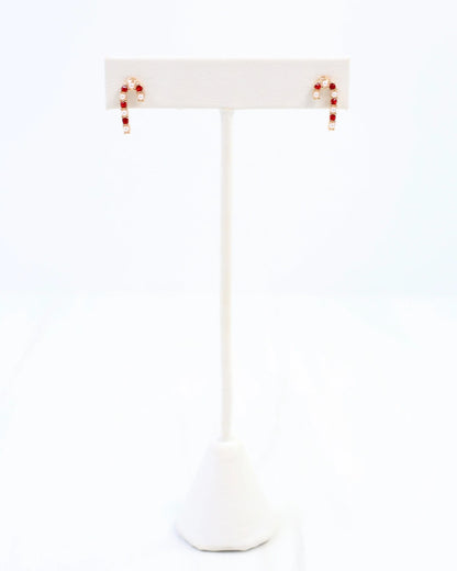Kris Kringle Candy Cane Stud Red