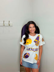 Purple/Gold Let's Geaux Sequin Shirt