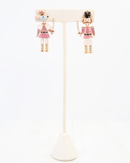 Nutcracker King Earring Pink