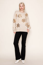 Sequin Snowflake Sweater