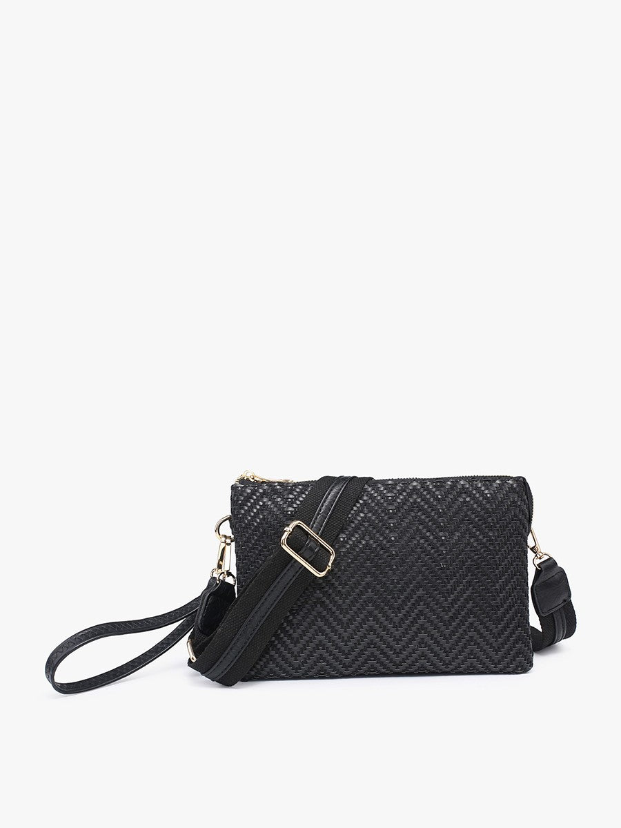 Izzy Tweed Crossbody- Black