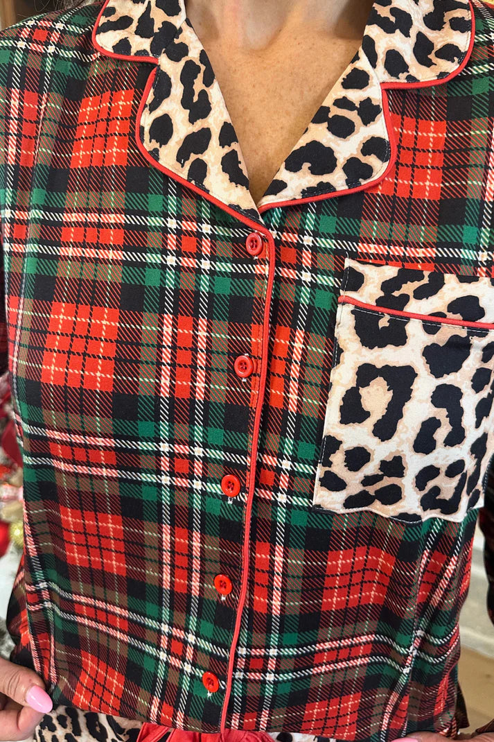 Wrapped in Safari Chic Ruffle Pajama Set