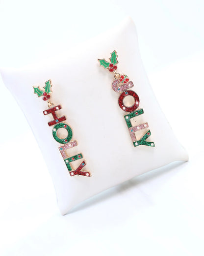 Deck the Halls Holly Jolly Earring Multi