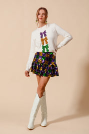 ATHENA- Mardi Gras Sequin Skirt
