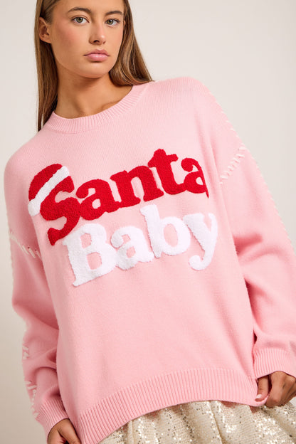 Santa Baby Christmas Knit Sweater