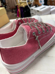 Aman Rhinestone Lace up Tennis