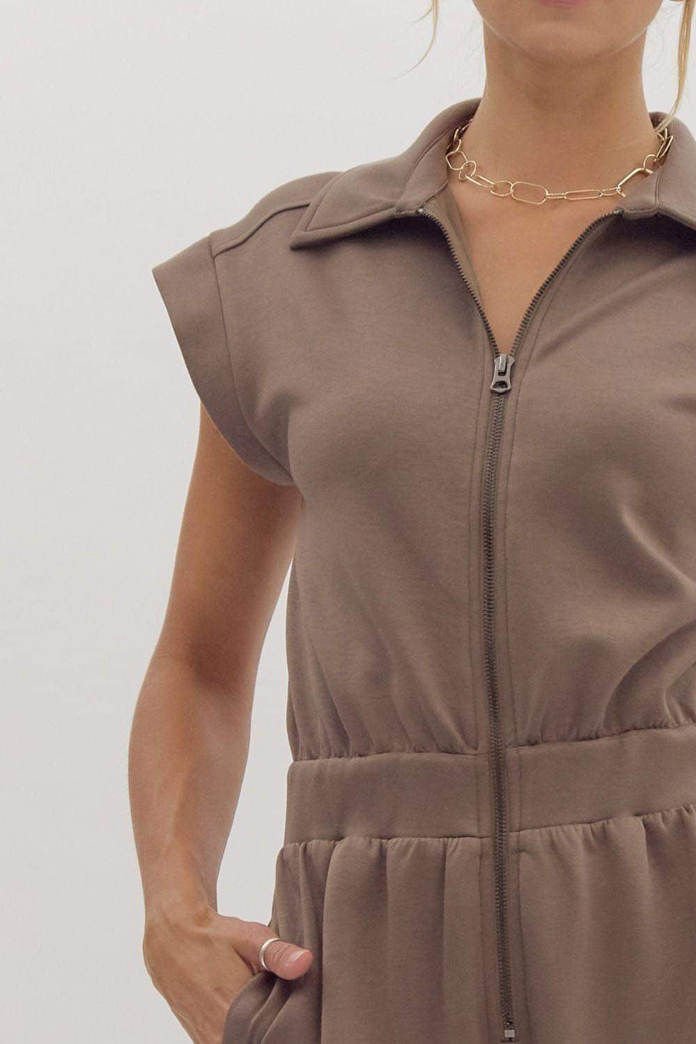 Sleeveless Drop Shoulder Jumpsuit