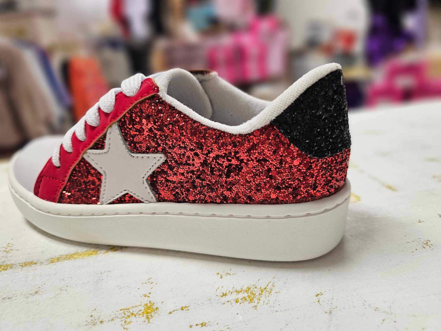 Miel Red Glitter Tennis