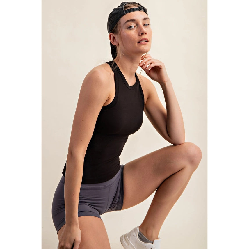 Butter Sleeveless Racer Back Tank Top