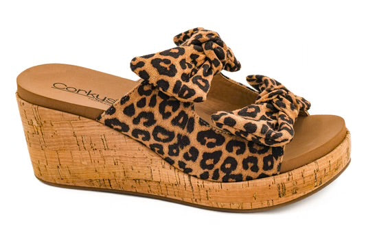 Leopard Bowed Up Wedges