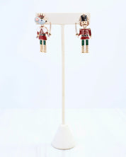 Nutcracker King Earring Red