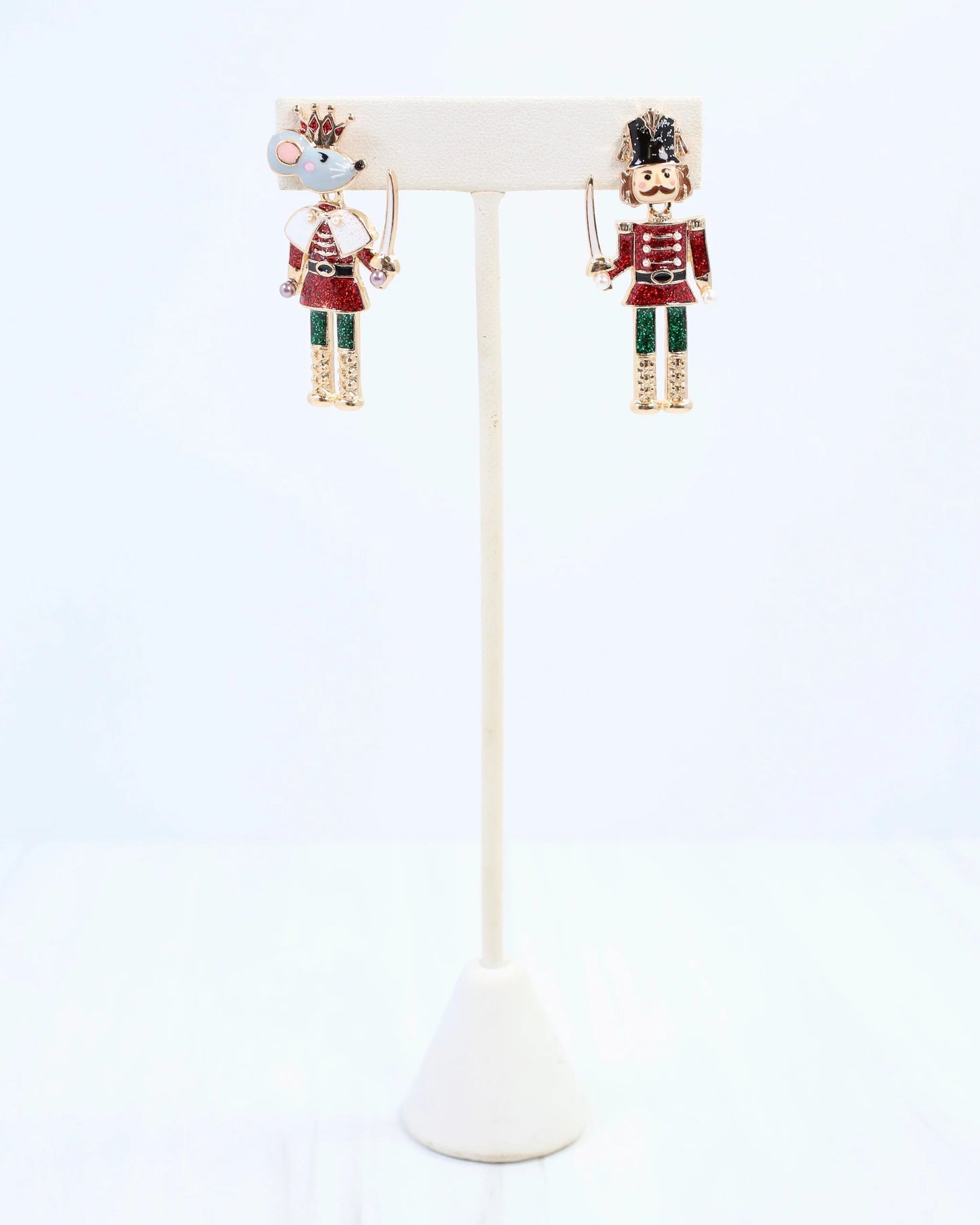 Nutcracker King Earring Red