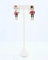Nutcracker King Earring Red