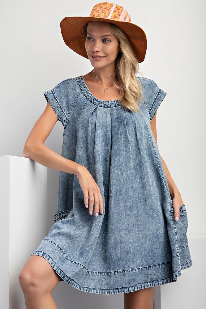 Go With The Flow Denim Dress FINAL SALE