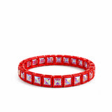LULU MAC Red Rhinestone Bracelet