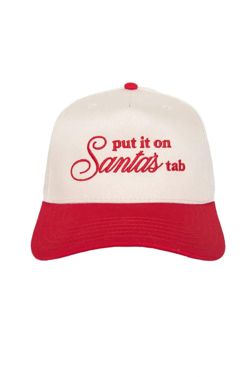 Put It On Santa's Tab Christmas Trucker Hat Vintage