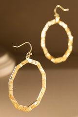 Steel Oval Dangle & Drop Earrings